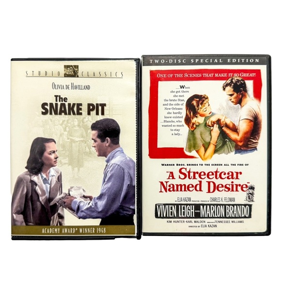 The Snake Pit (1948) & A Streetcar Named Desire (1951) DVD Bundle – Oscar Winner - Picture 1 of 8
